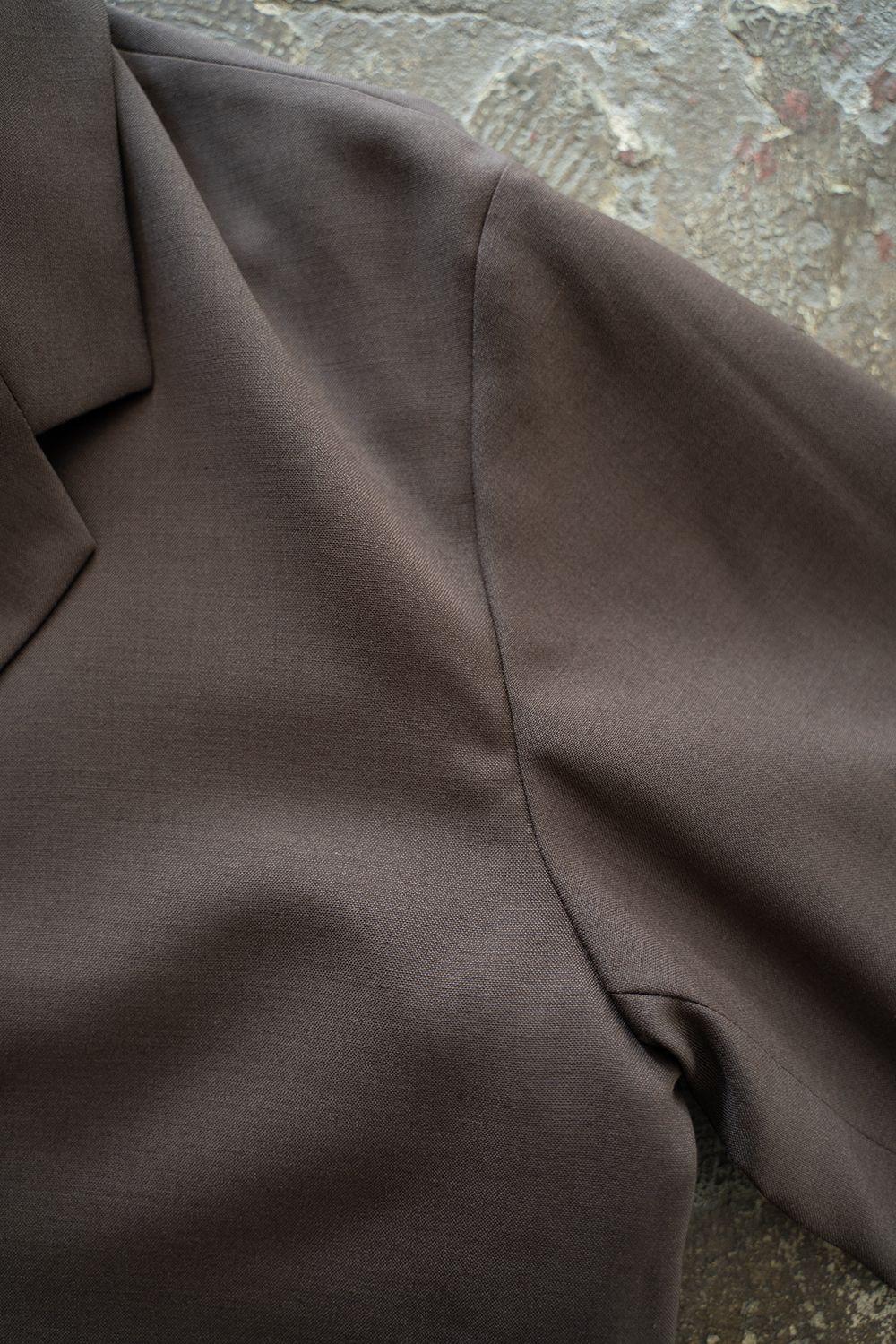 【25AW】モヘア混2Bジャケット(DARK BROWN)