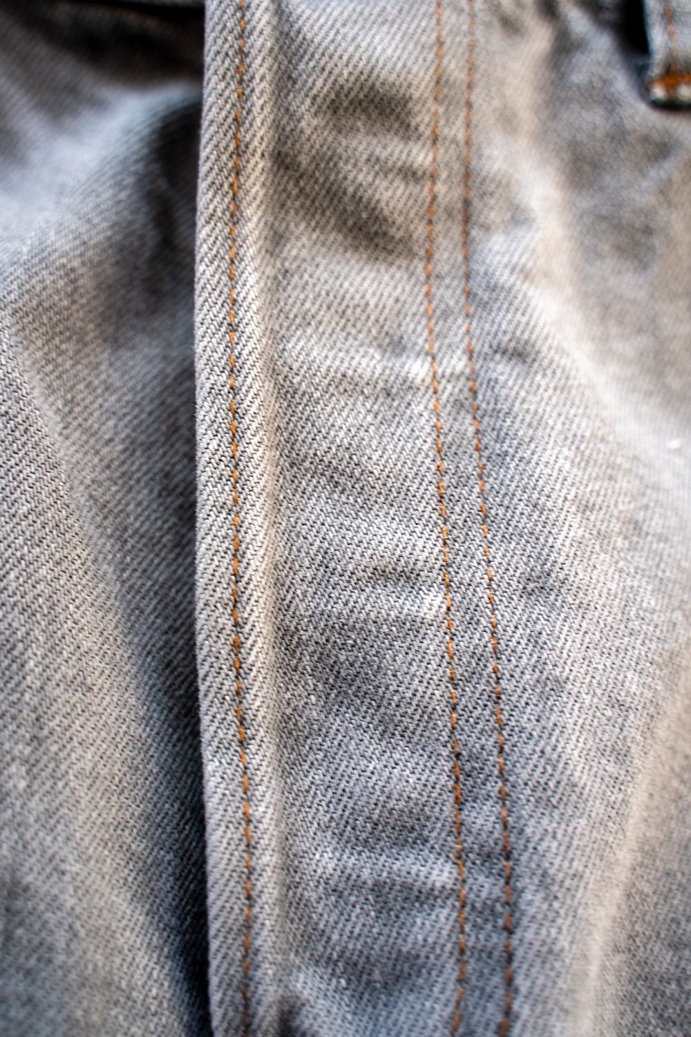 【ラスト1点】グレースビンコットン13.5ozストレートデニム(LIGHT GRAY)