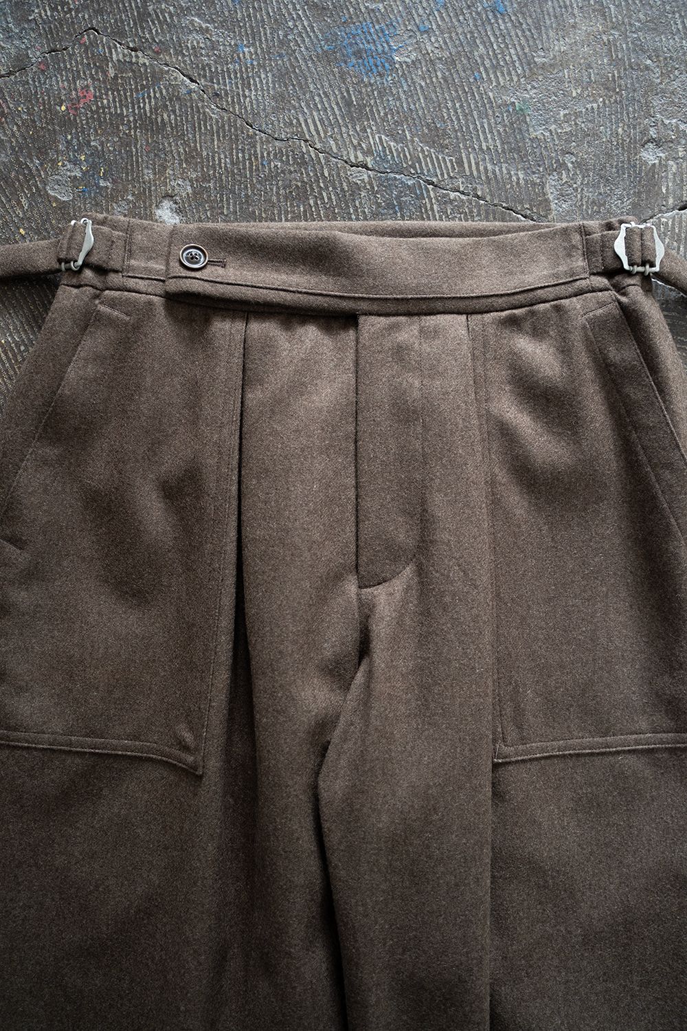 【ラスト1点】2-Tack Flannel Baker Pants/2タックフランネルベイカーパンツ(BROWN)