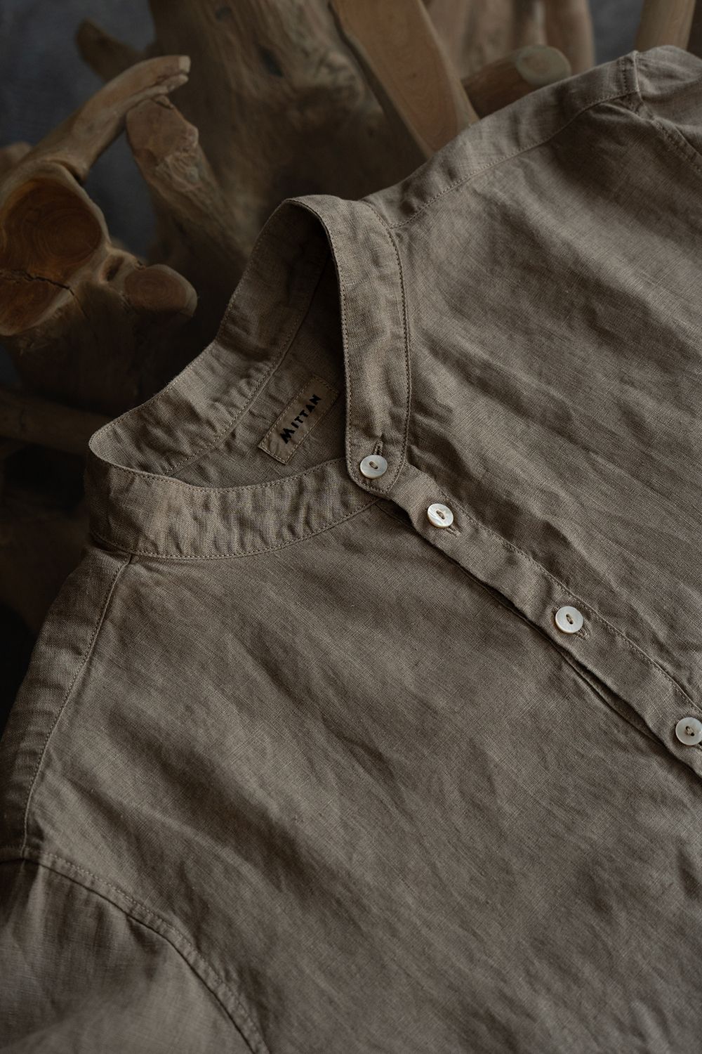 大麻シャツ(珈琲)