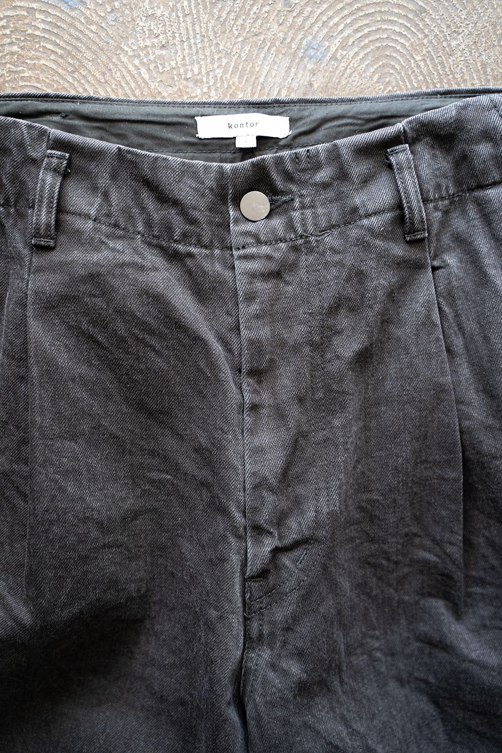 kontor - 【ラスト1点】【22AW】Denim Tapered Pants(BLACK) | Salty