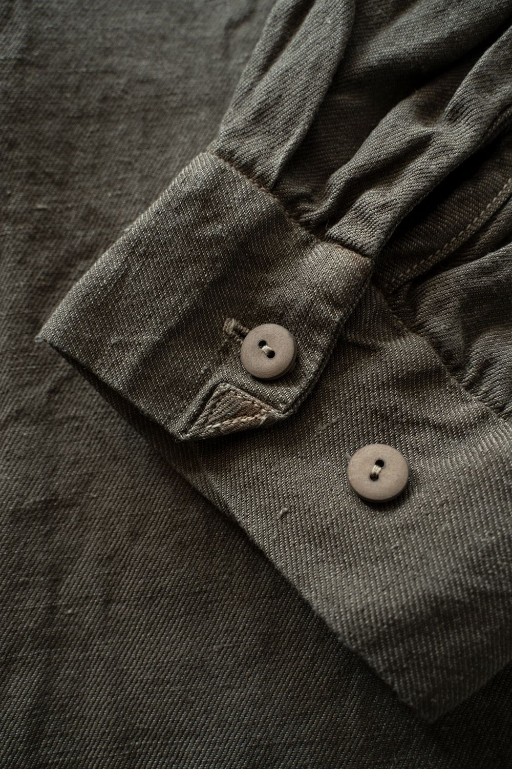 和紙大麻シャツ(蓬(濃))