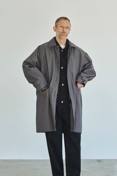 【24AW】撥水コットンウェザーステンカラーコート(SLATE GRAY)