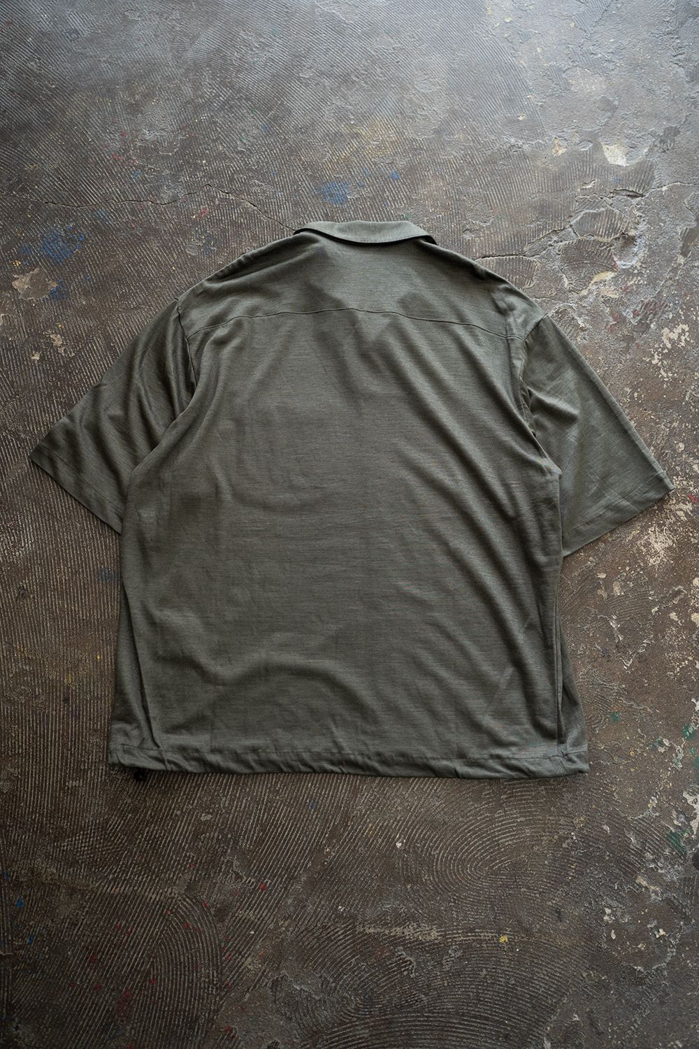 【ラスト1点】【25SS】ラミー半袖プルオーバーシャツ(KHAKI GRAY)