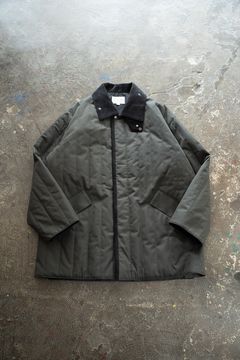 【25AW】コーデュロイ切り替えシンサレートキルティングブルゾン(GREEN CHARCOAL)