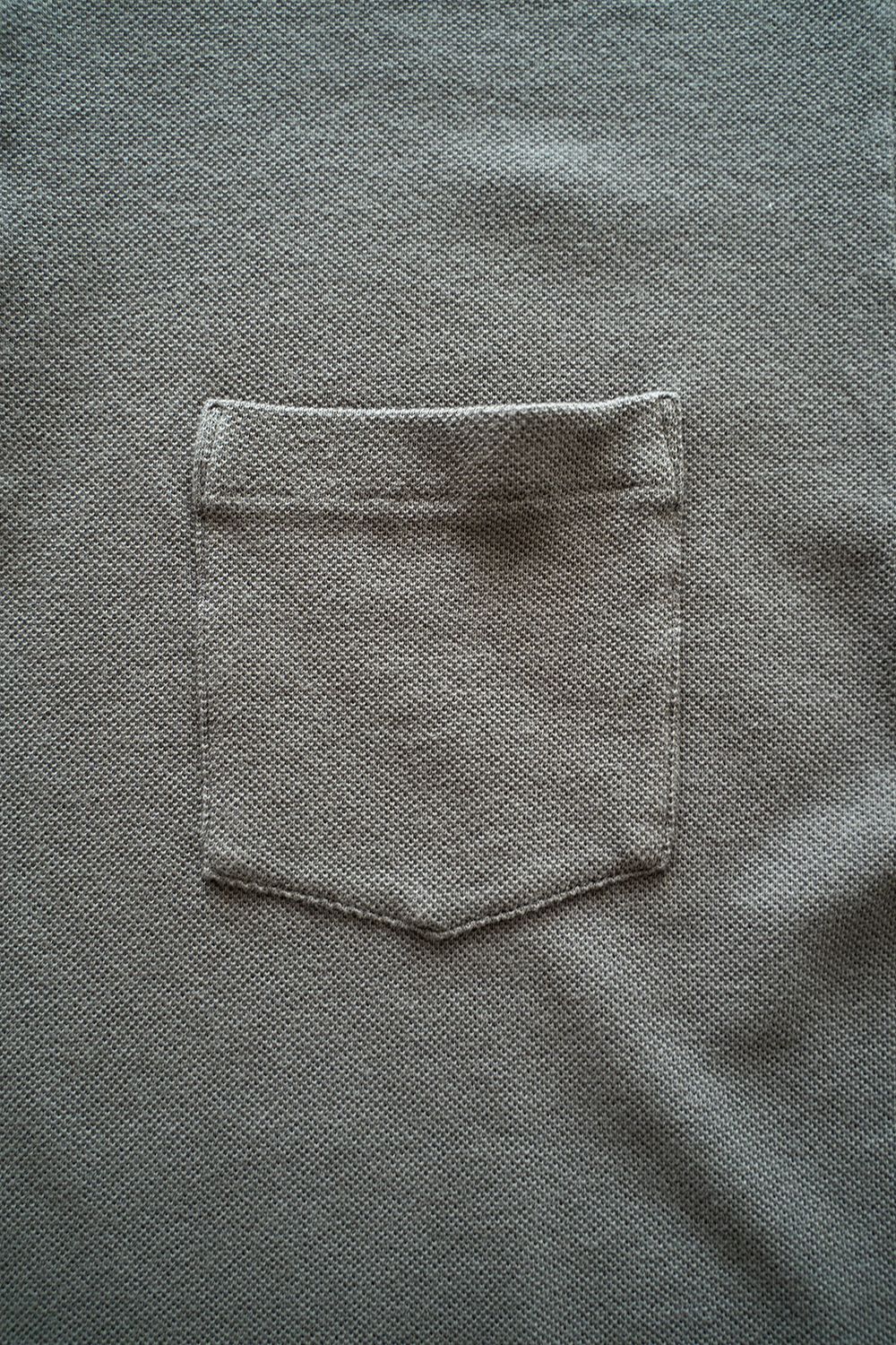 【ラスト1点】スビンコットン40//-吊りカノコポロシャツ(CHARCOAL GRAY)