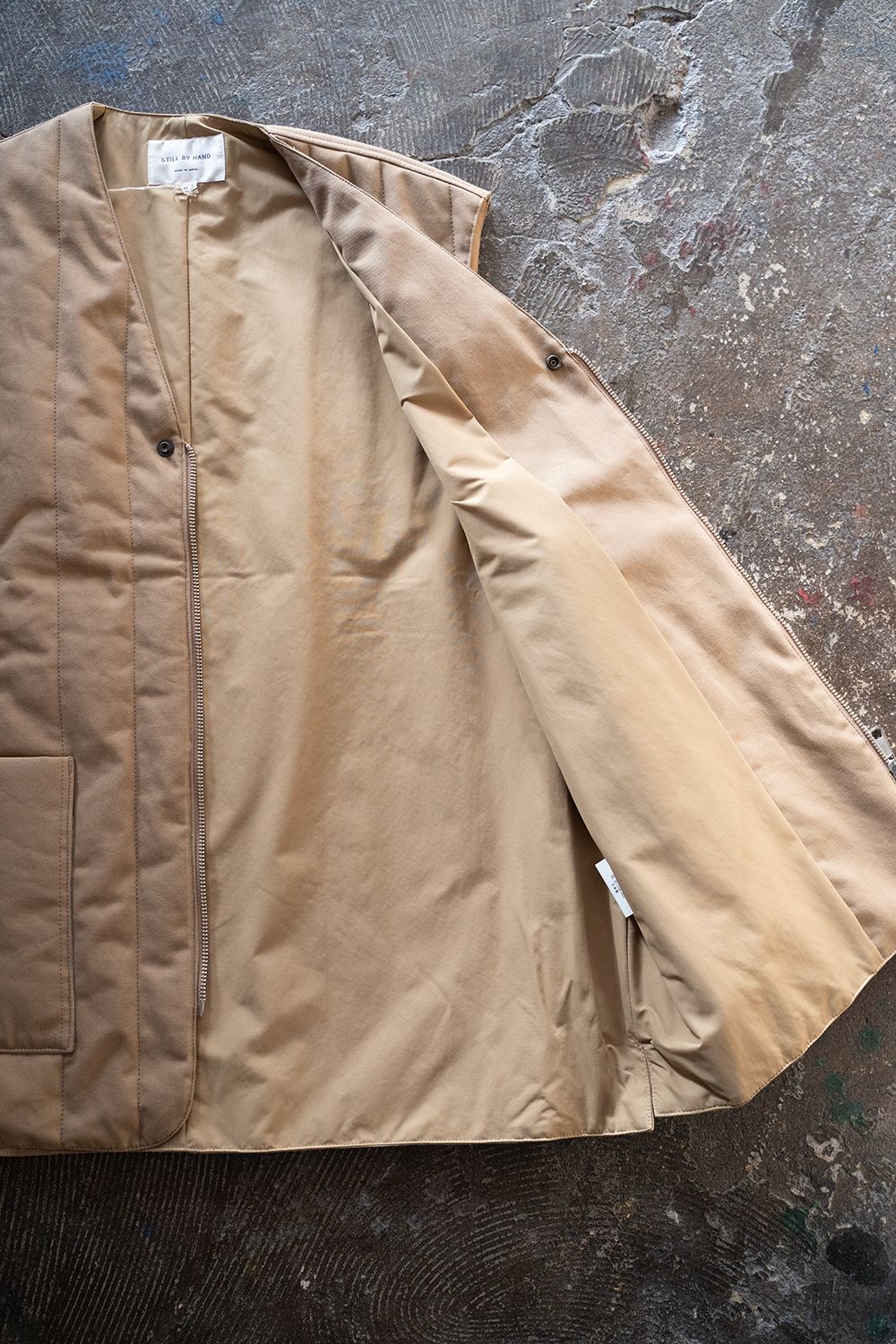 【ラスト1点】【22AW】コットンギャバジンシンサレートベスト(BEIGE)