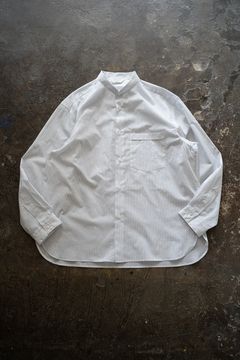 【ラスト1点】【25SS】極小襟ストライプシャツ(WHITE)