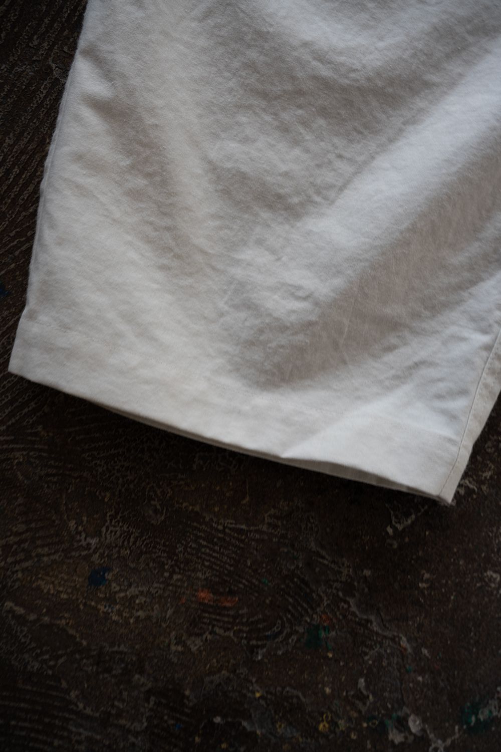 【26SS】コットンモールスキンカーゴパンツ(IVORY)