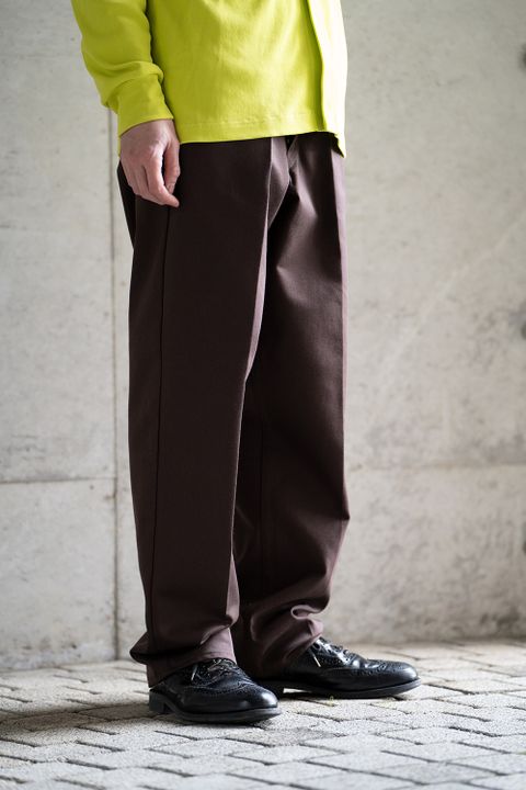 スビンコットンリサイクルポリエステル4ポケットパンツ(DARK BROWN)