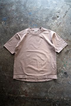 【ラスト1点】【22SS】オーガニックスビンコットンスプリットヨークTシャツ(DUSTY BROWN)