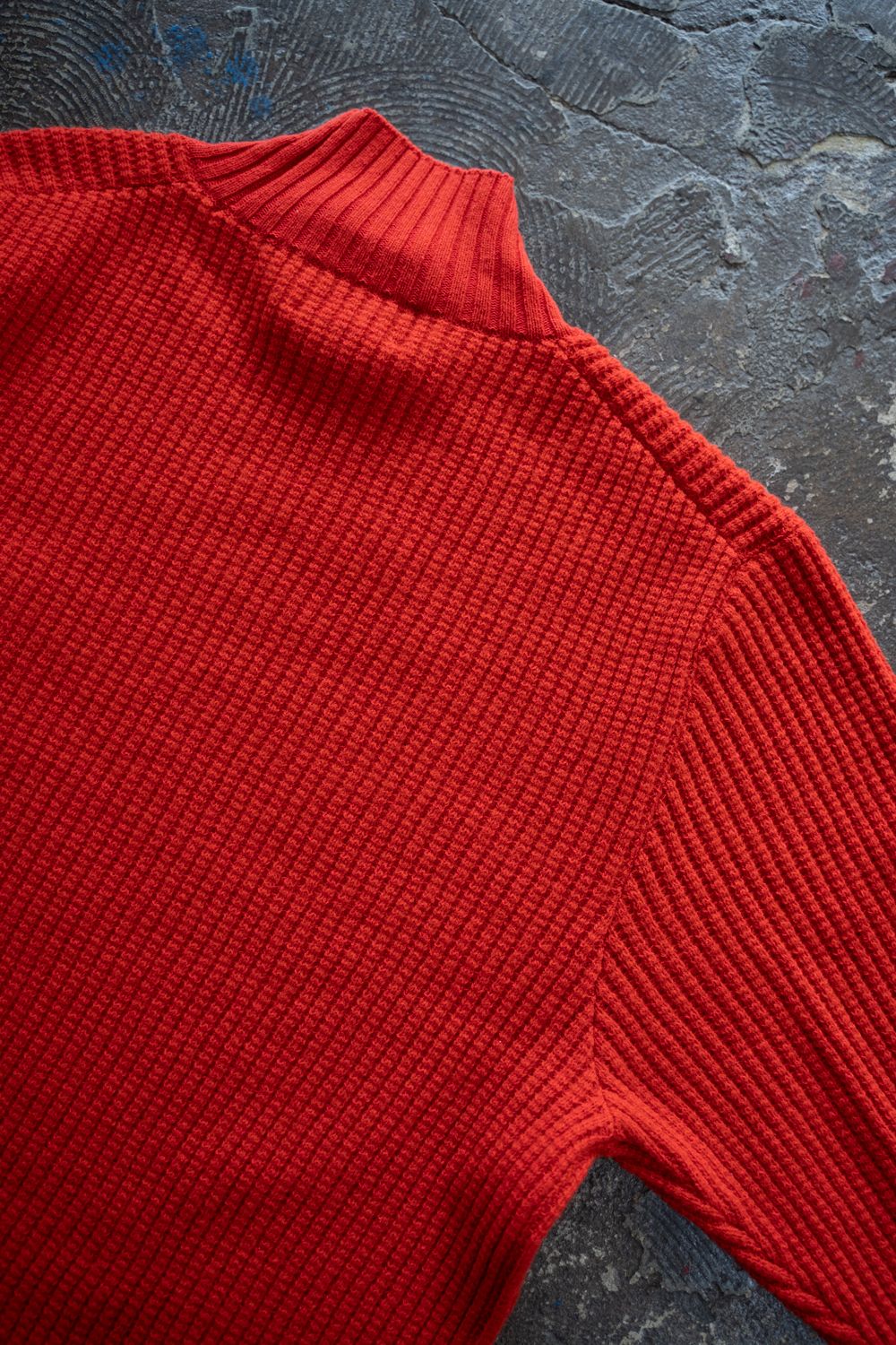 【25AW】ウール×シルクハイネックニット(RED)