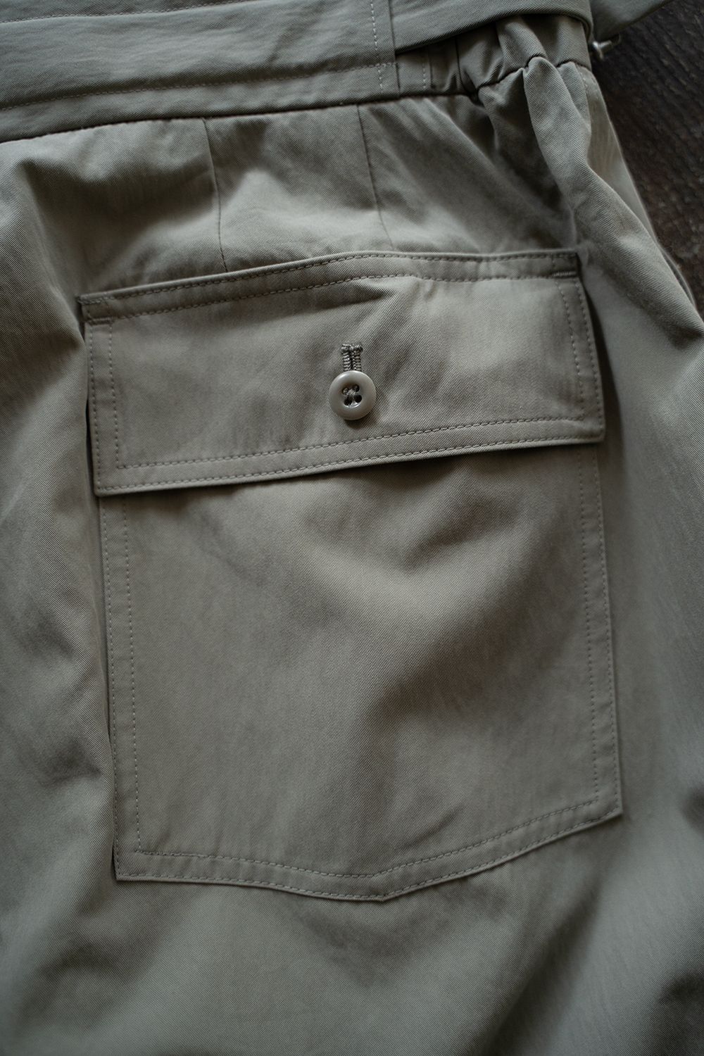 【ラスト1点】【24SS】2-Tack Cotton Nylon Baker Pants/2タックコットンナイロンベイカーパンツ(KHAKI)