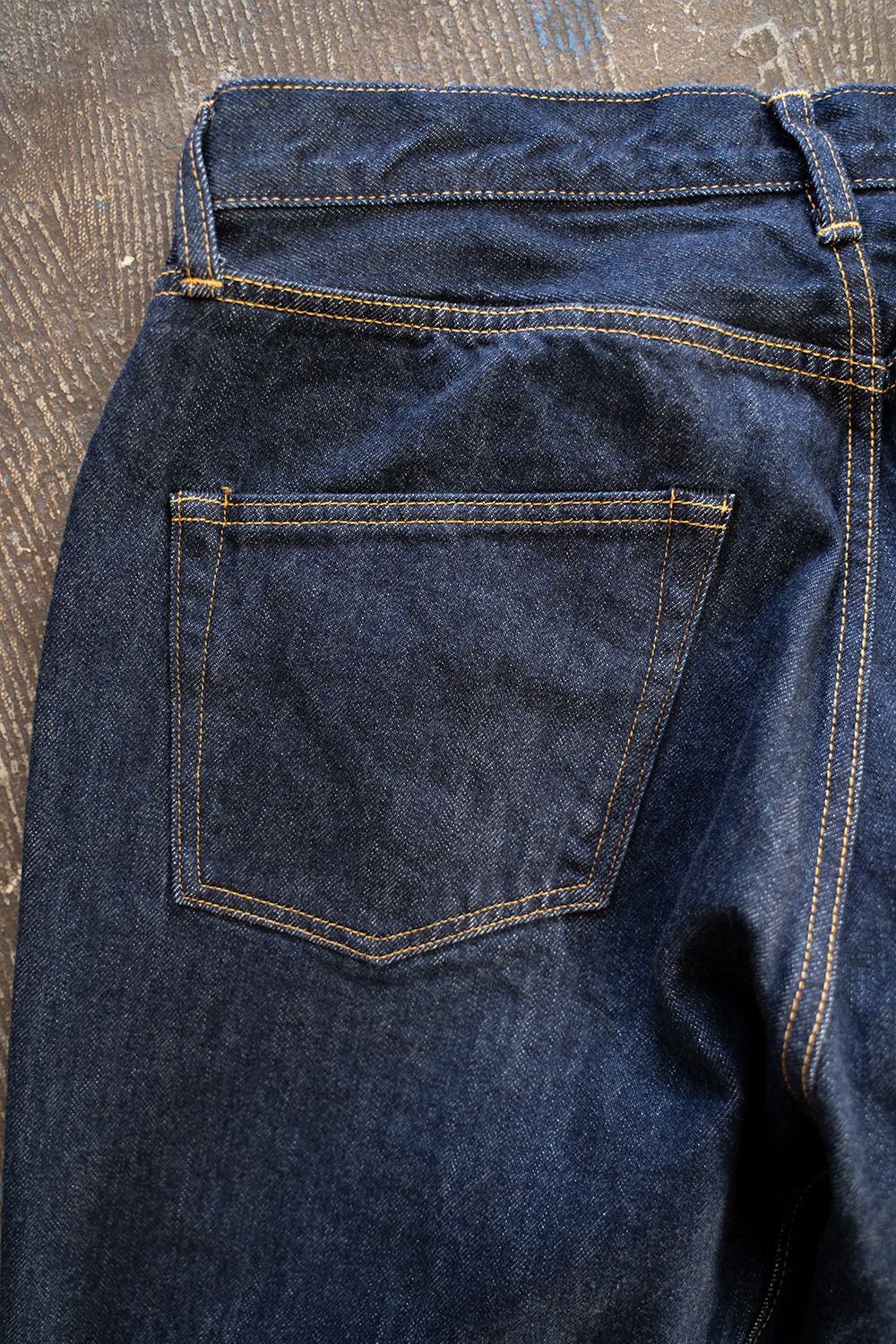 【ラスト1点】【22AW】本藍スビンコットン13.5ozストレートデニム(NAVY ONE WASH)