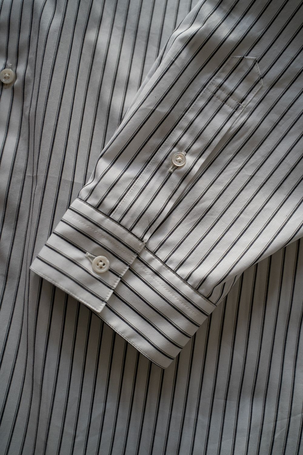 【ラスト1点】【25SS】ブロードレギュラーカラーシャツ(WHITE STRIPE)