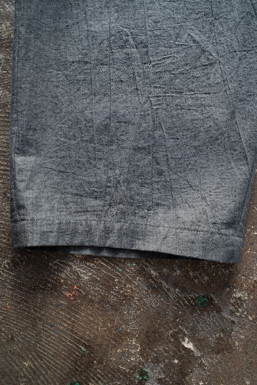 【ラスト1点】【23SS】CTTN Chambray Gathered Pants/コットンシャンブレーギャザーパンツ(GRAY)
