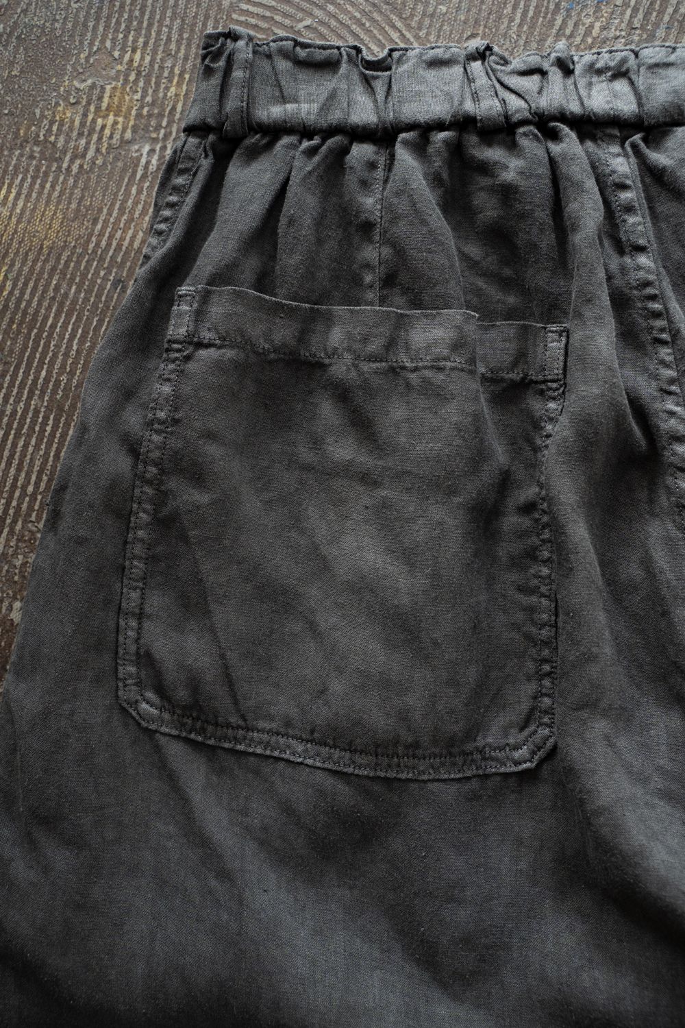 大麻ワイドパンツ(炭)