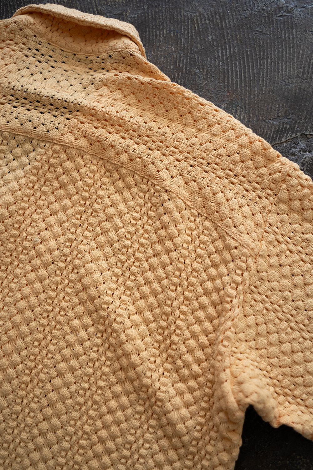 【ラスト1点】【24SS】Barfuss Knit H/S Shirt/バルファスニットハーフスリーブシャツ(YELLOW)