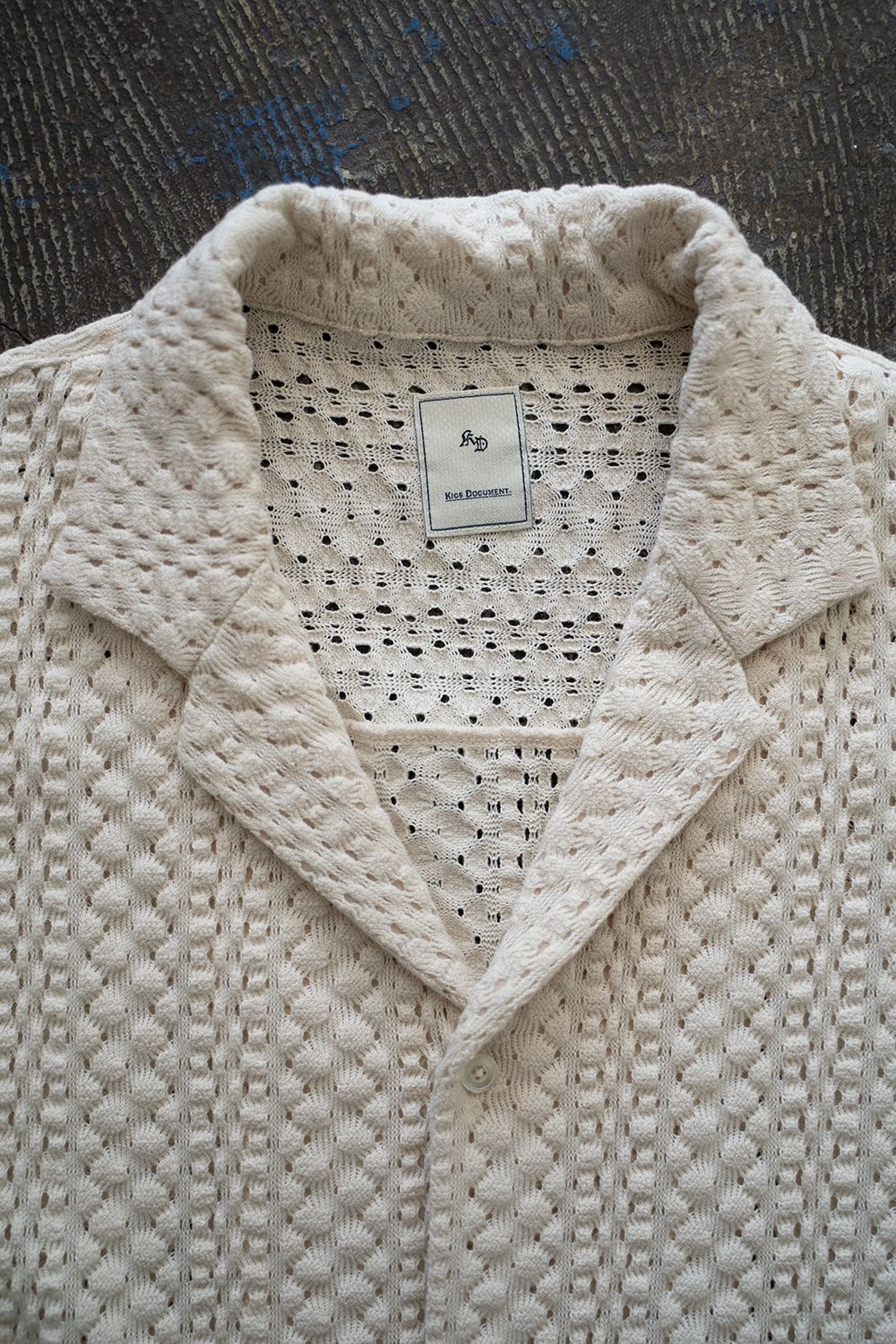 【ラスト1点】【24SS】Barfuss Knit H/S Shirt/バルファスニットハーフスリーブシャツ(WHITE)