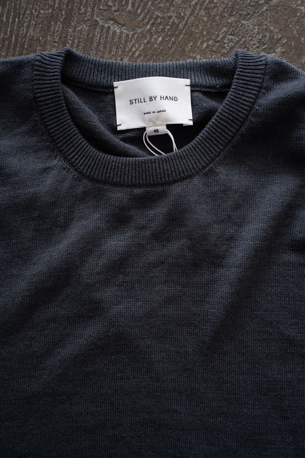 【26SS】リネン×コットンニットTee(BLUE GREY)