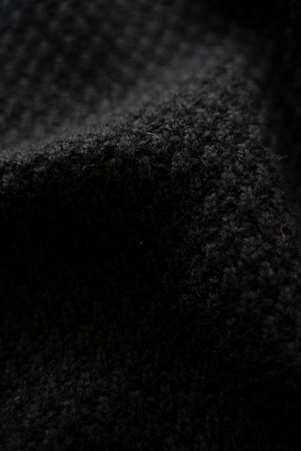 【ラスト1点】【25AW】英国羊毛5Gニットジップブルゾン(BLACK)