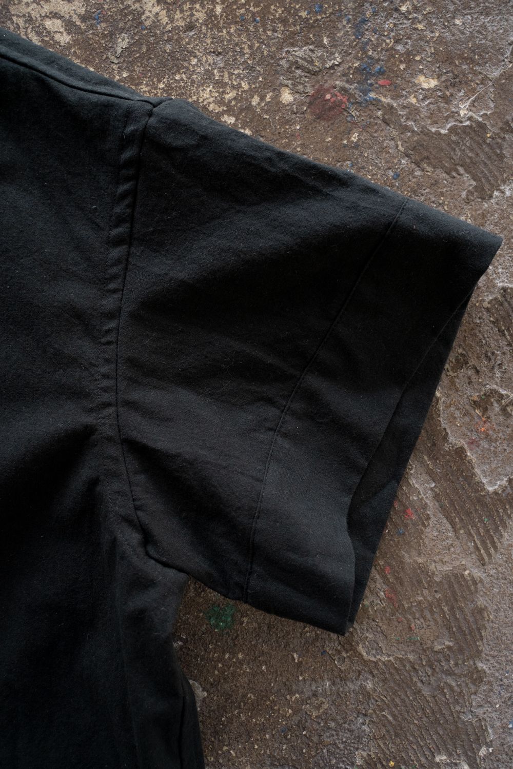 【26SS】"joint(short)"pajama【オールインワン】(washed light cotton BLACK)