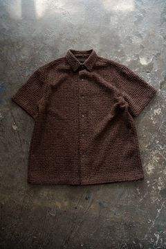 【ラスト1点】【26SS】Feather Lace S/S Shirt/フェザーレースショートスリーブシャツ(BROWN)