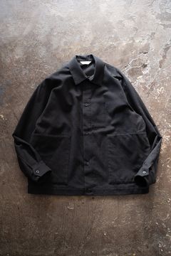【ラスト1点】【24AW】ウール×コットンシャツブルゾン(BLACK NAVY)