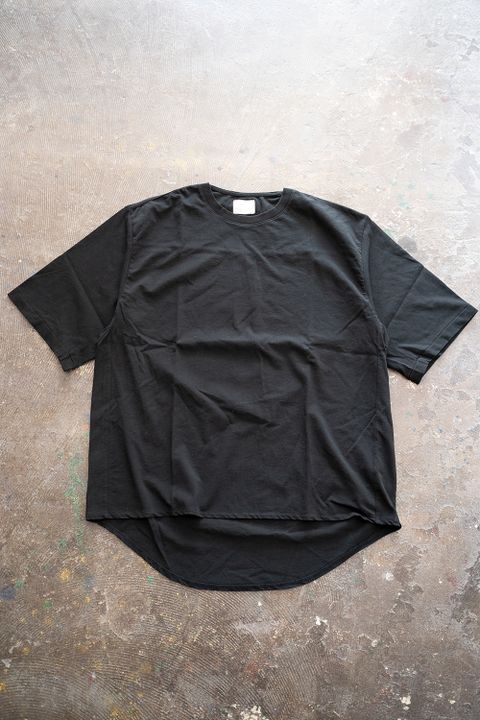 【ラスト1点】Back Shirt Tee/強撚天竺Tシャツ(BLACK)