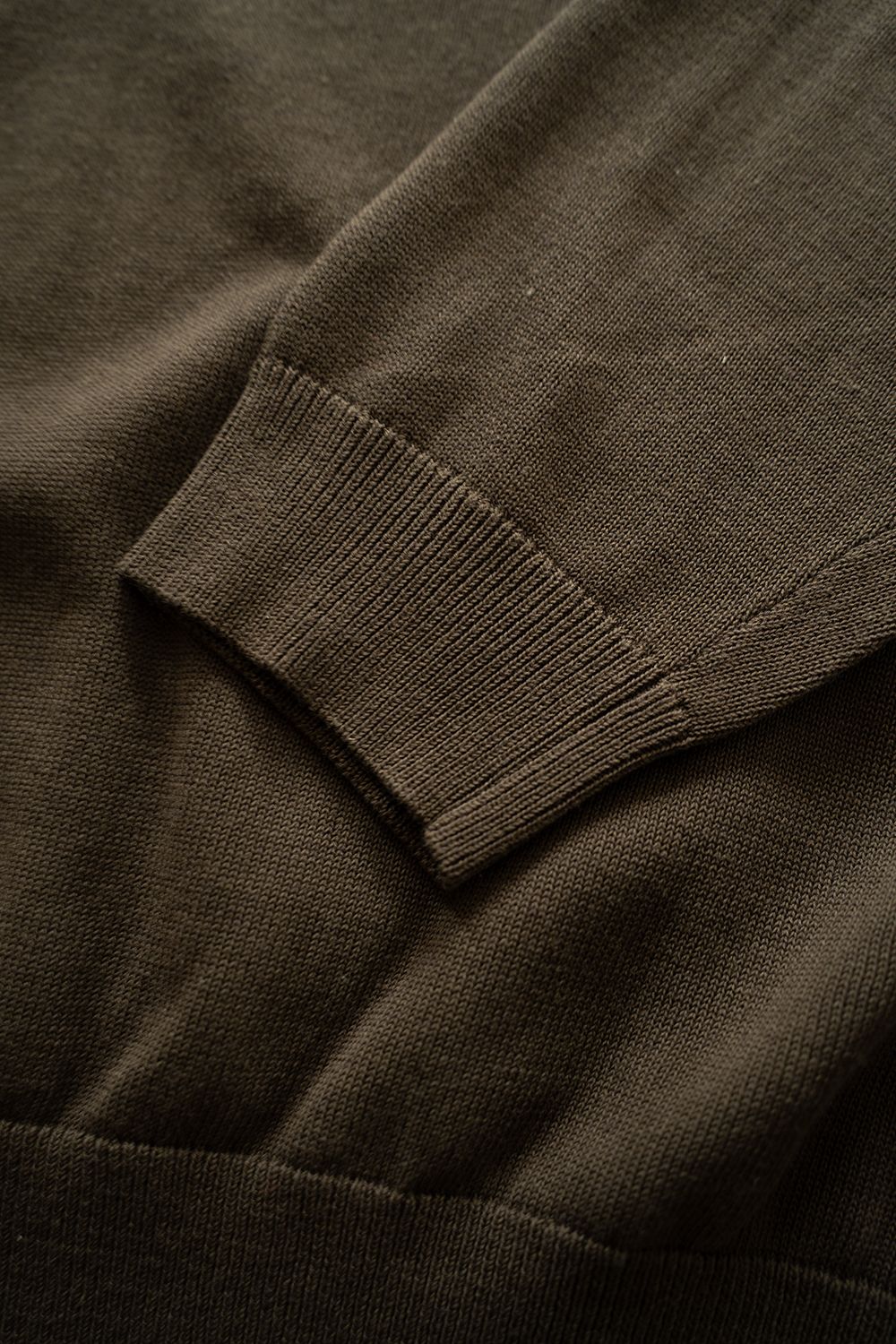 【26AW】コットン×シルク12Gニットポロ(KHAKI BROWN)