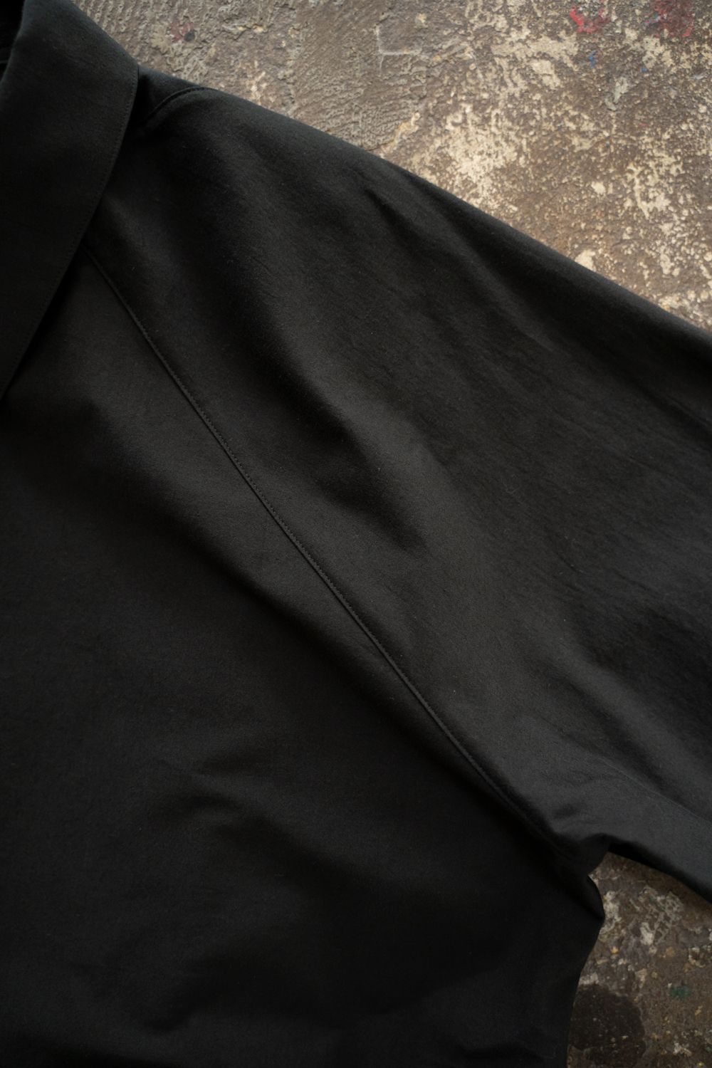 【26SS】コットンモールスキンジップブルゾン(INK BLACK)