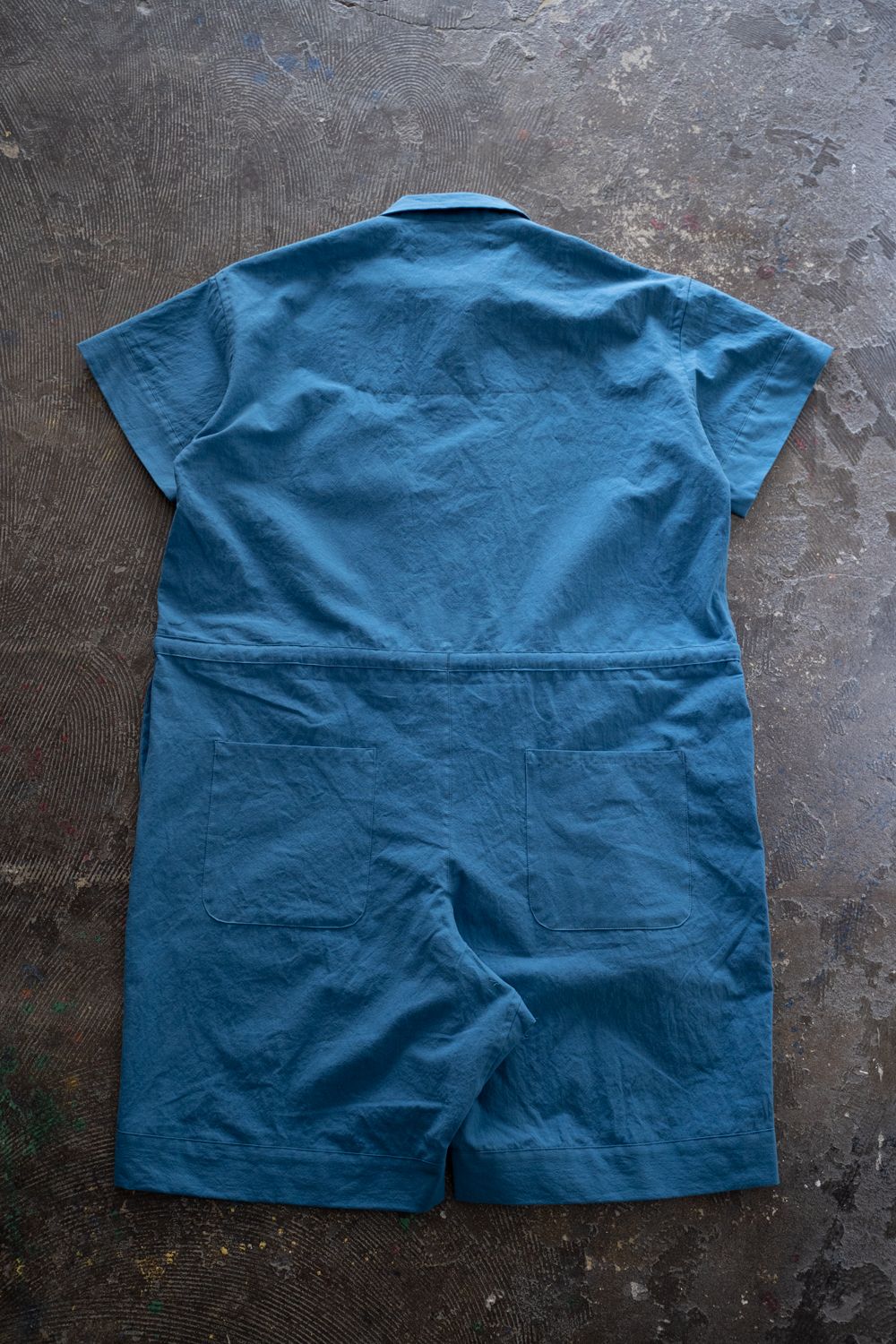 【26SS】"joint(short)"pajama【オールインワン】(washed light cotton BLUE)