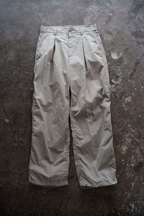【26SS】2-Tack Puckering Wide Pants/2タックパッカリングワイドパンツ(LIGHT GRAY)
