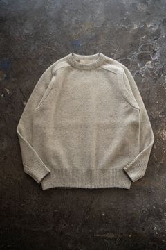 【ラスト1点】Yak/Shetland wool/Nep crew neck sweater(CANDY)