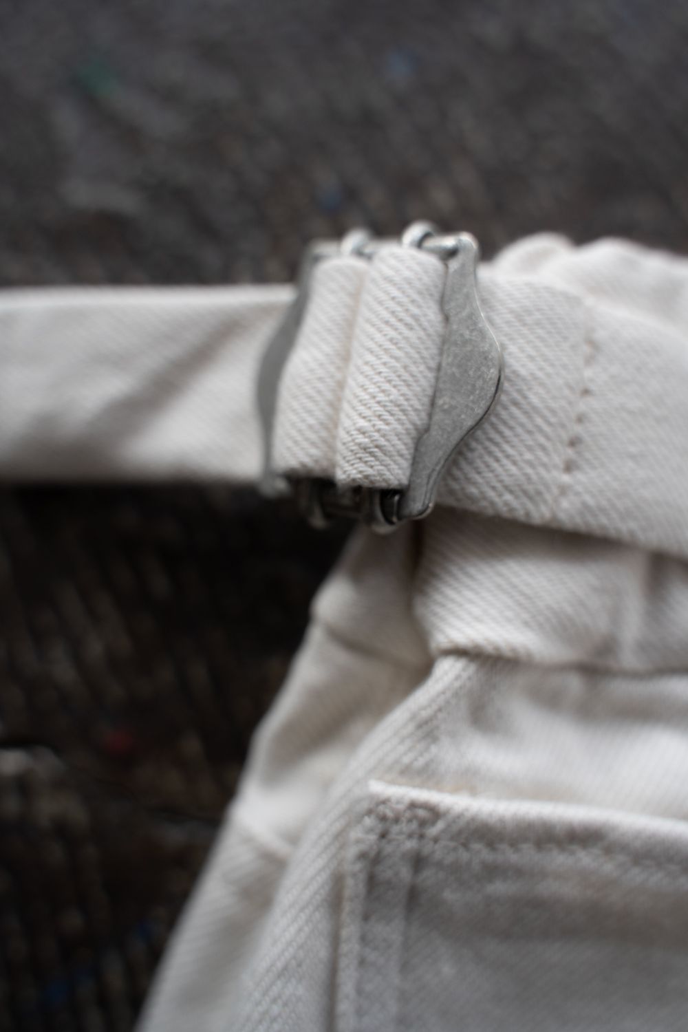 【ラスト1点】2-Tack Denim Pants/2タックデニムパンツ(OFF WHITE)