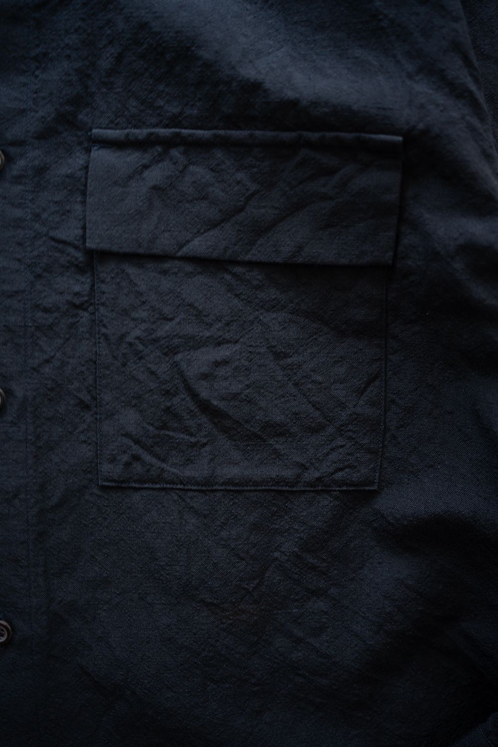 【25AW】ウール×リネンオーバーサイズシャツ(NAVY)