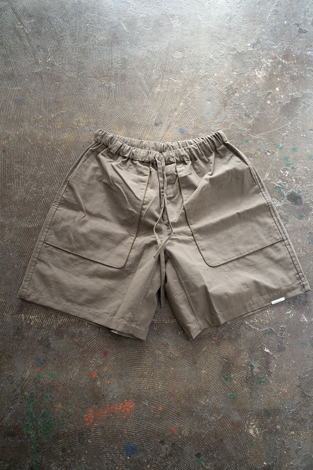 【ラスト1点】"square"pajama washed cotton(MOSS GRAY)【ユニセックス】【セットアップ】