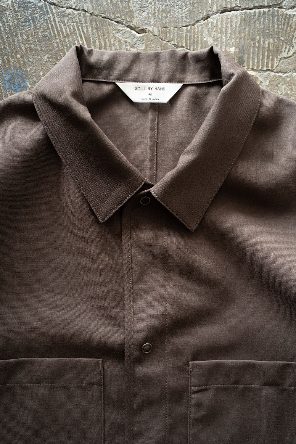 【25AW】モヘア混シャツジャケット(DARK BROWN)