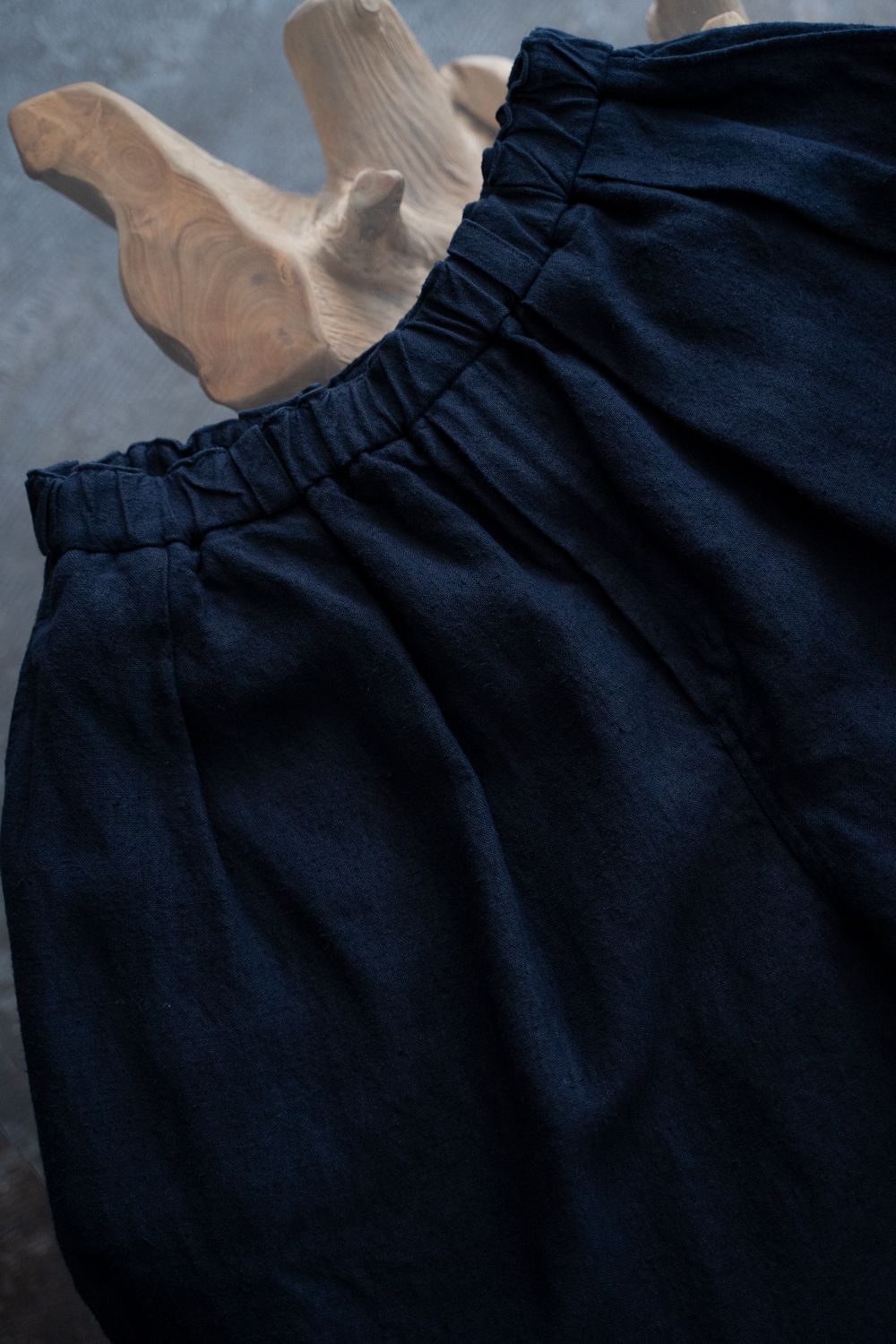 起毛大麻パンツ(濃紺)