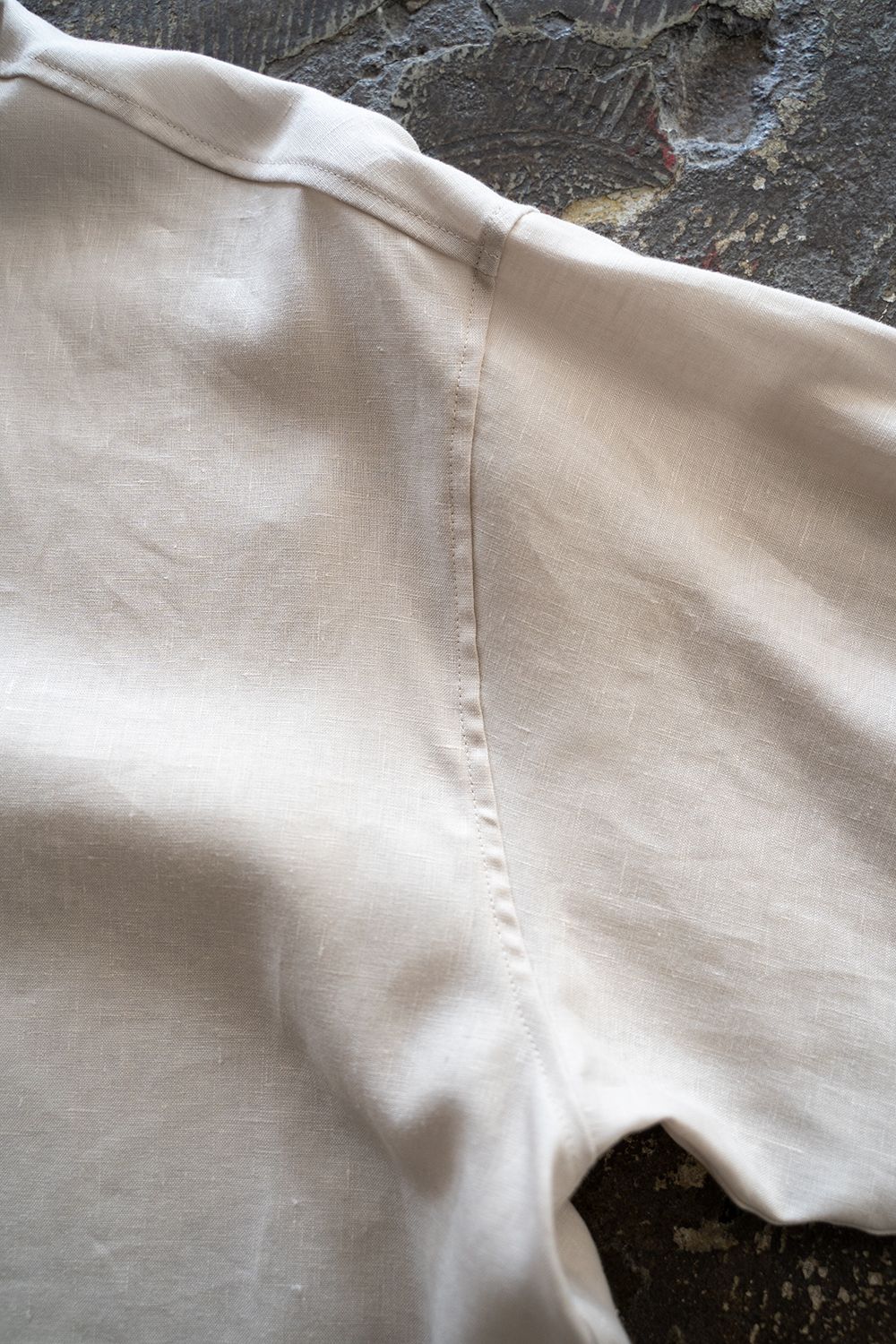 【ラスト1点】【22SS】French Linen L/S Shirt/フレンチリネンロングスリーブシャツ(ECRU)