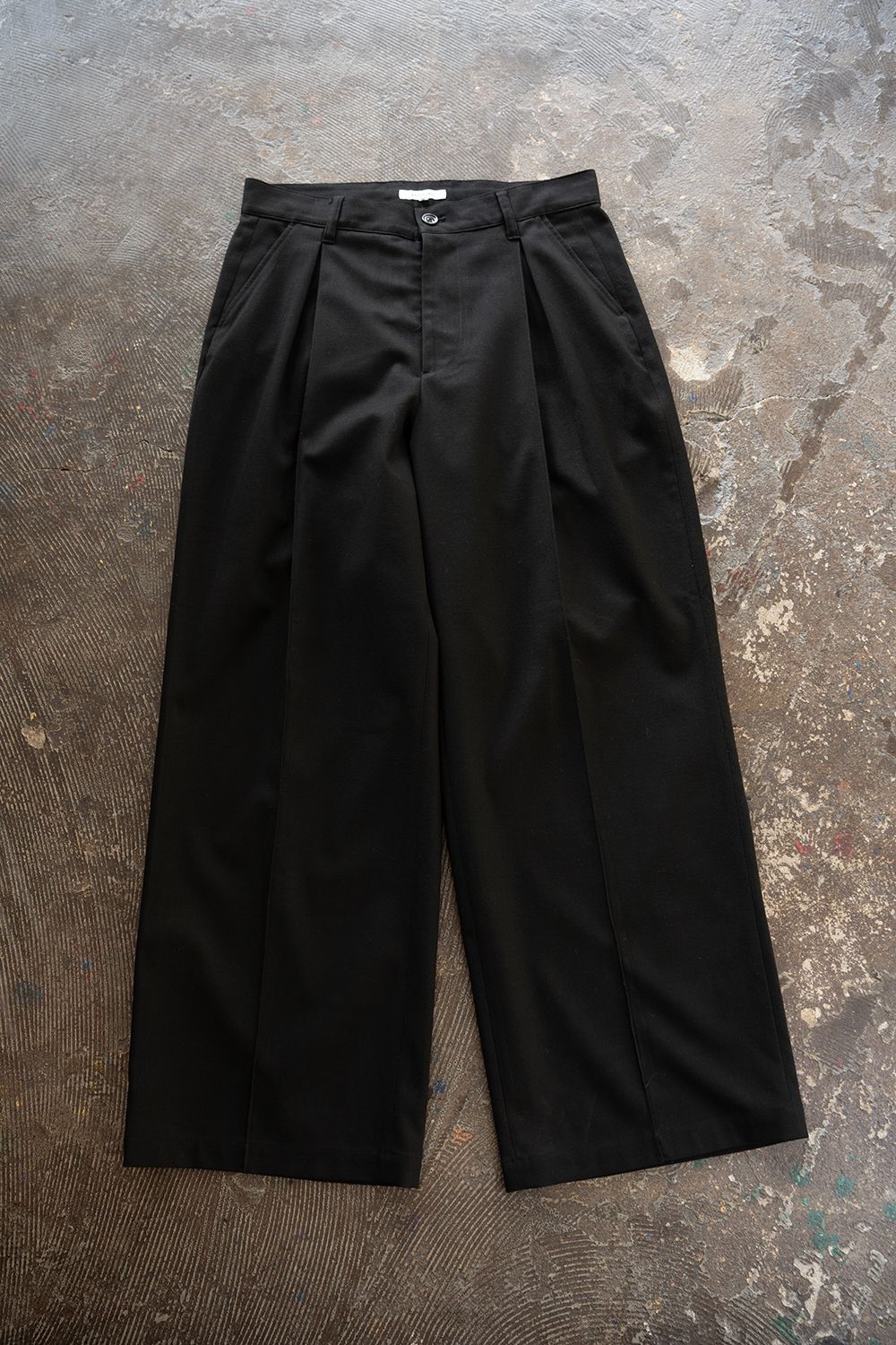 【26AW】2-Tack Wide Slacks/2タックワイドスラックス(BLACK)