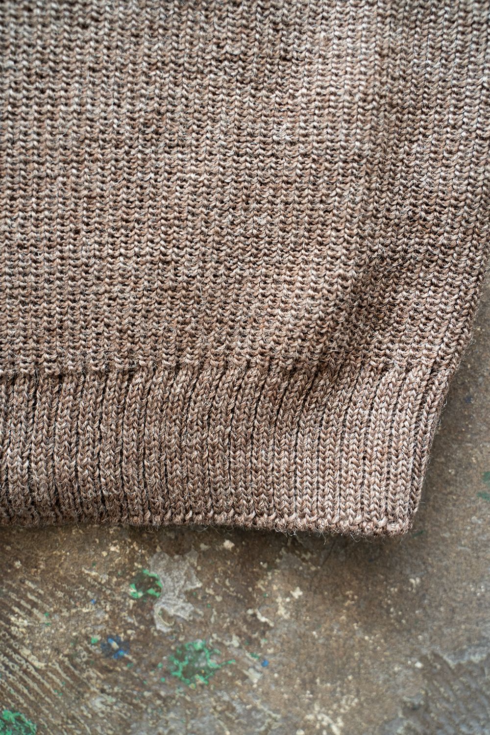 【ラスト1点】【22AW】ロービング糸ボトルネックニット(MOCHA)