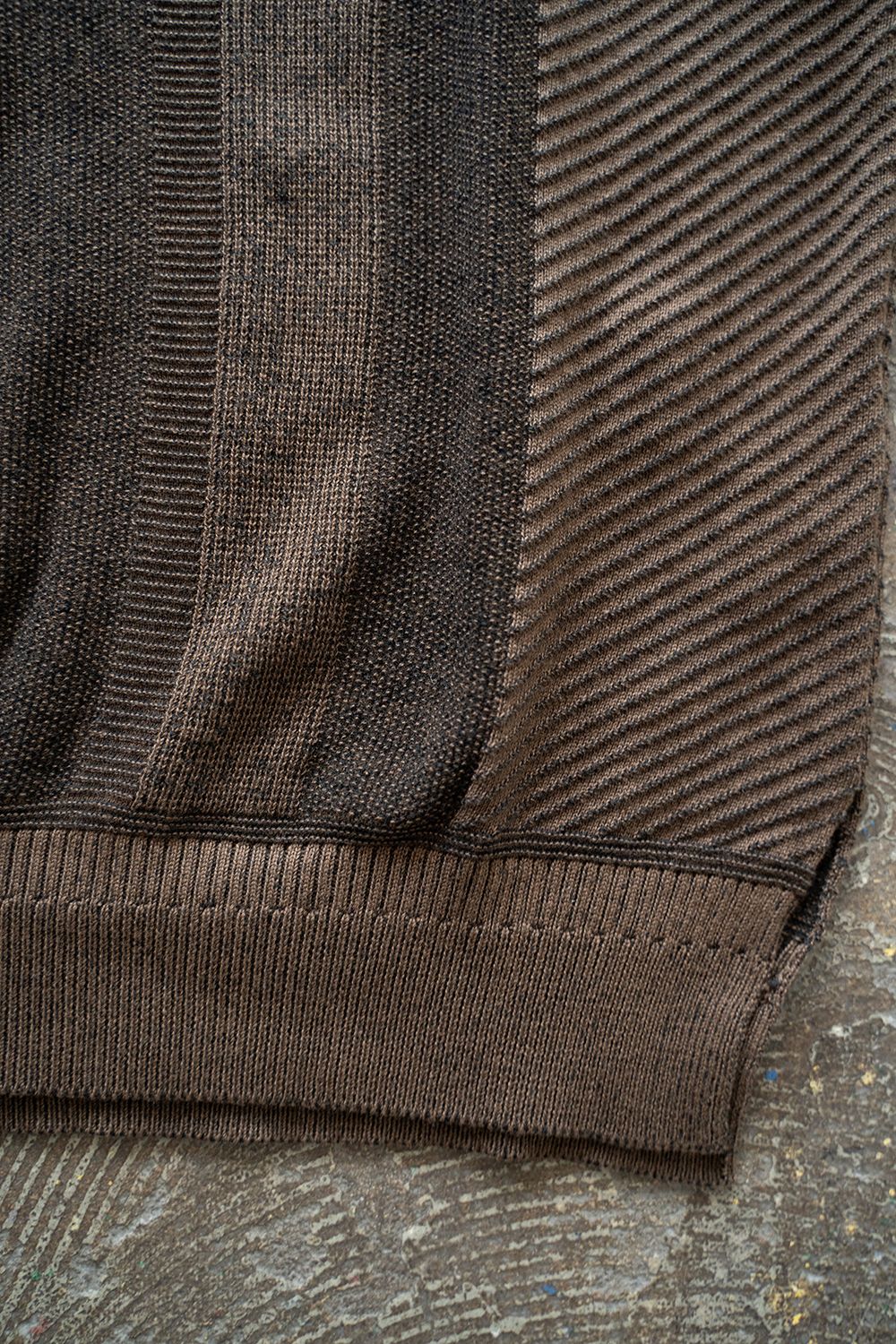 【ラスト1点】【25SS】Fumon Henley Knit(BROWN)