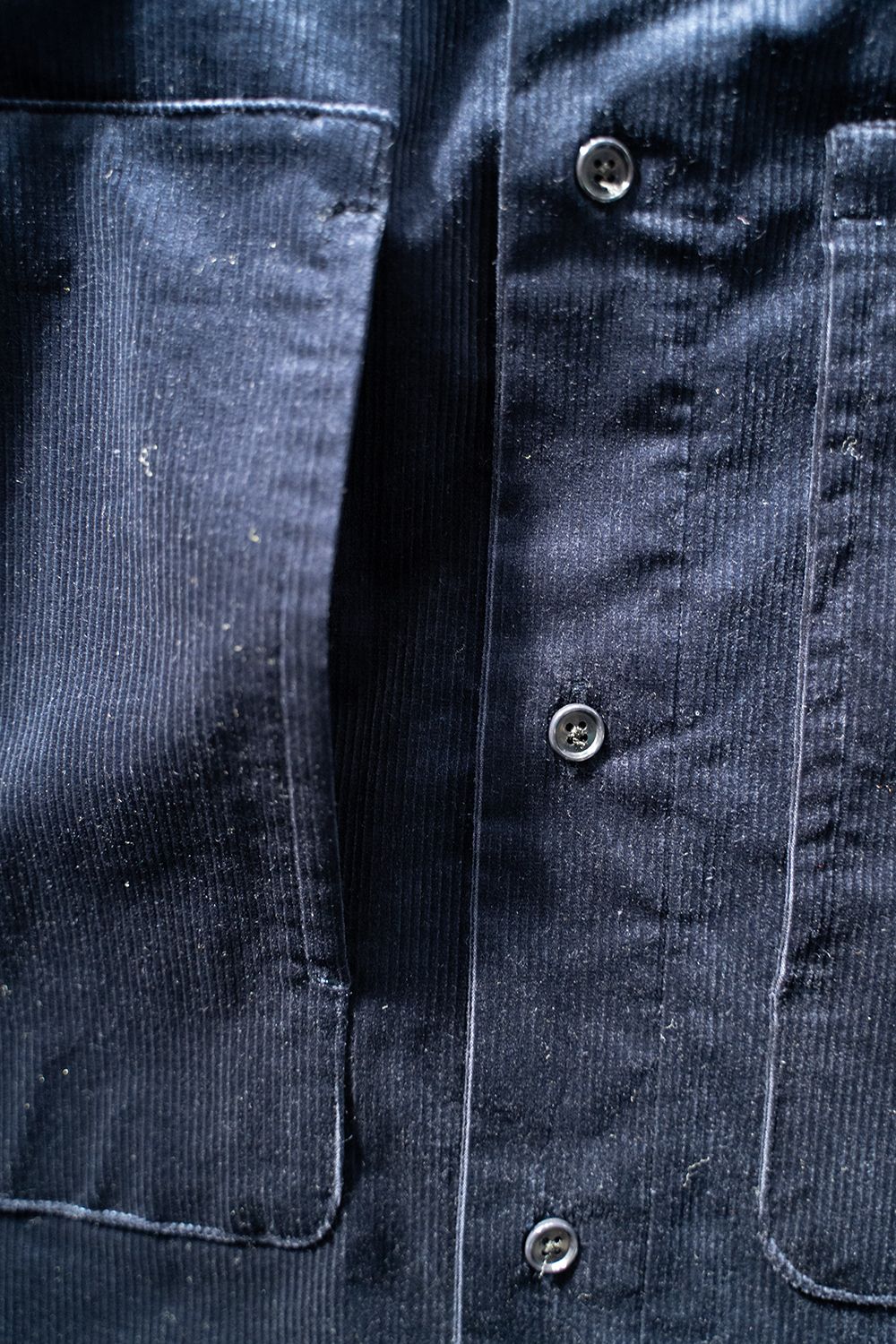 【ラスト1点】【22AW】バンドカラーコーデュロイシャツ(NAVY)