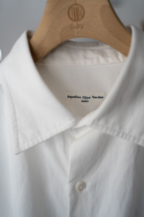【ラスト1点】【25AW】Cotton×Linen Windsor Wide Collar Shirt(OYSTER WHITE)