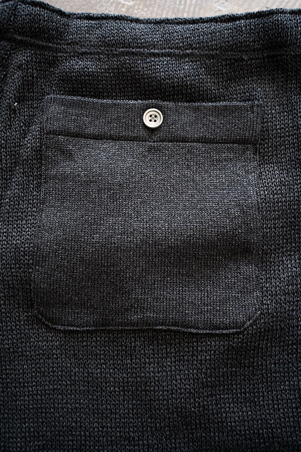 【ラスト1点】Roll Knit Military Shorts/和紙混ロールニットショーツ(BLACK)