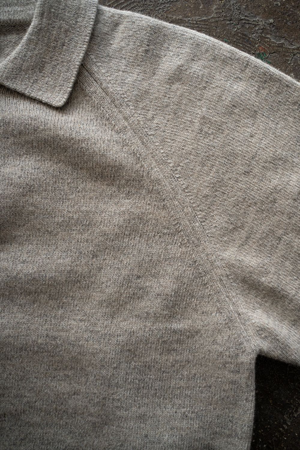 【ラスト1点】【24AW】7Gニットポロ(OATMEAL)