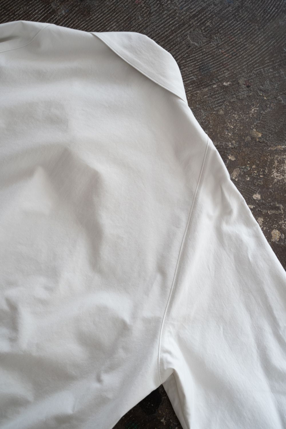 【26SS】コットンモールスキンジップブルゾン(IVORY)