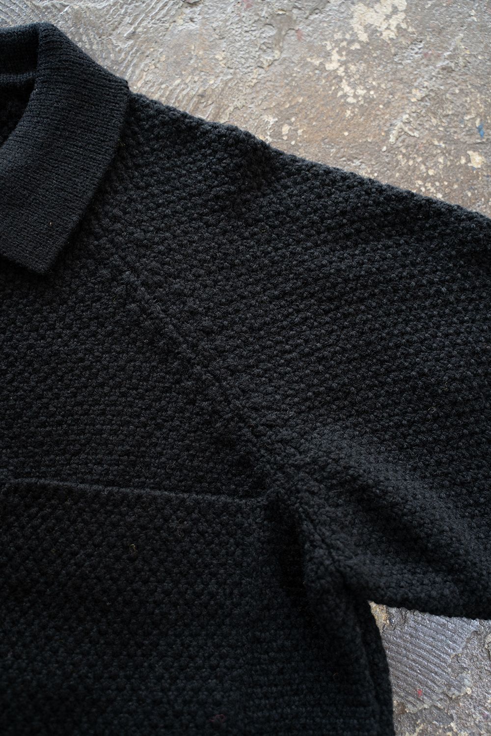 【25AW】5Gニットジップブルゾン(BLACK)