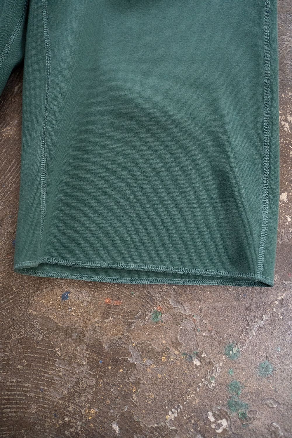 【ラスト1点】Cotton Rib Wide Easy Pants/コットンリブワイドイージーパンツ(GREEN)